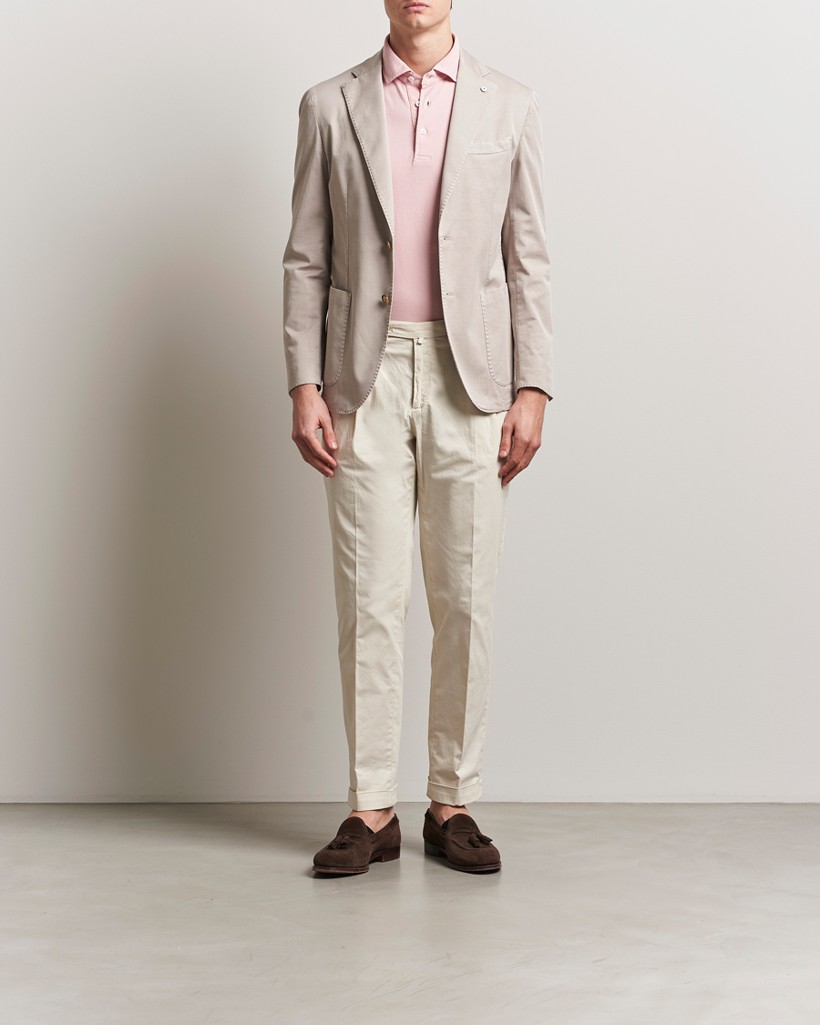 Herr | Kavajer | L.B.M. 1911 | Jack Regular Fit Cotton Stretch Blazer Beige