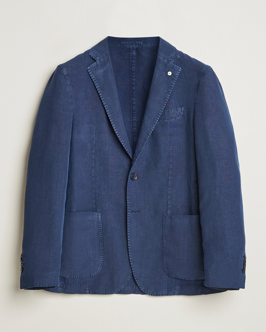 Herr | Kavajer | L.B.M. 1911 | Jack Regular Fit Linen Blazer Navy