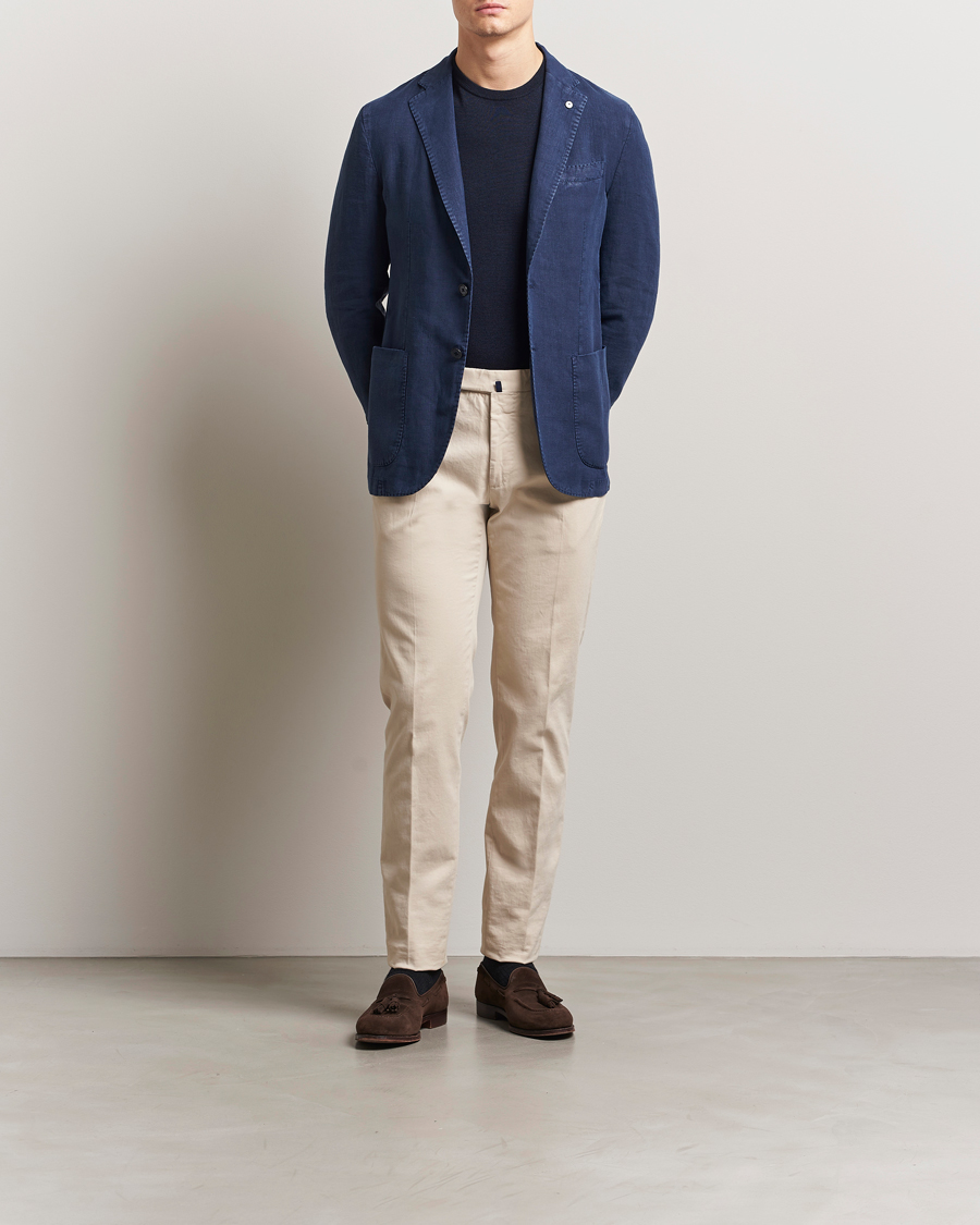 Herr | Kavajer | L.B.M. 1911 | Jack Regular Fit Linen Blazer Navy