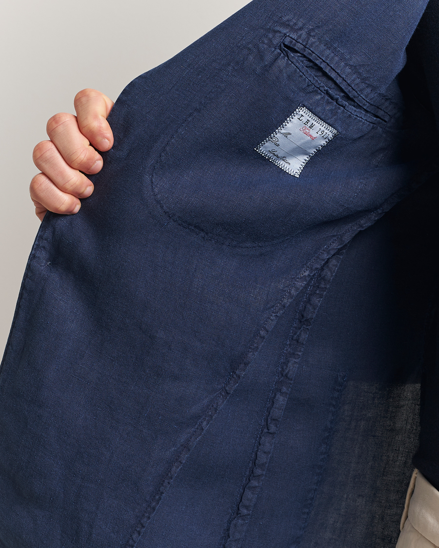 Herr | Kavajer | L.B.M. 1911 | Jack Regular Fit Linen Blazer Navy