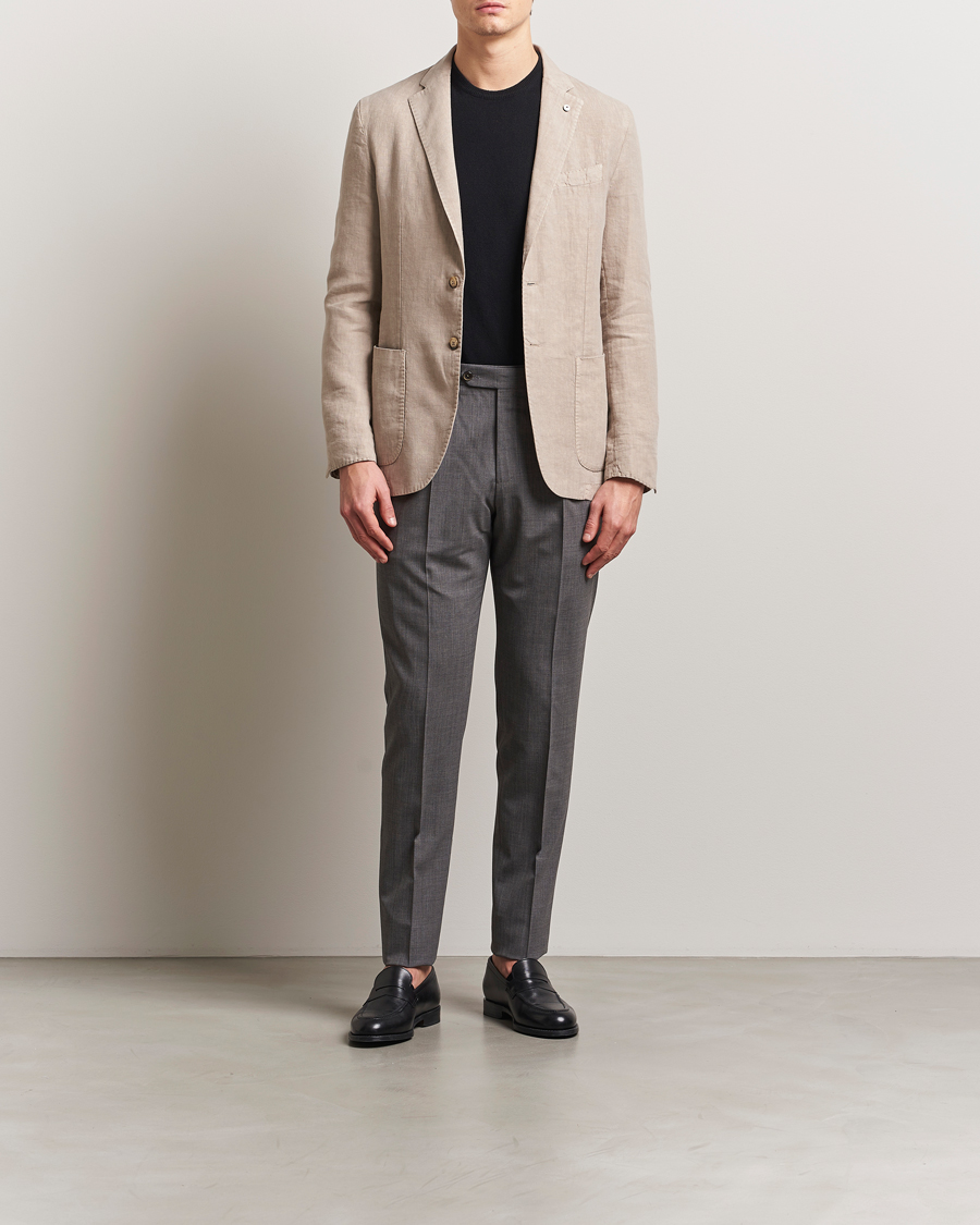 Herr | Kavajer | L.B.M. 1911 | Jack Regular Fit Linen Blazer Beige