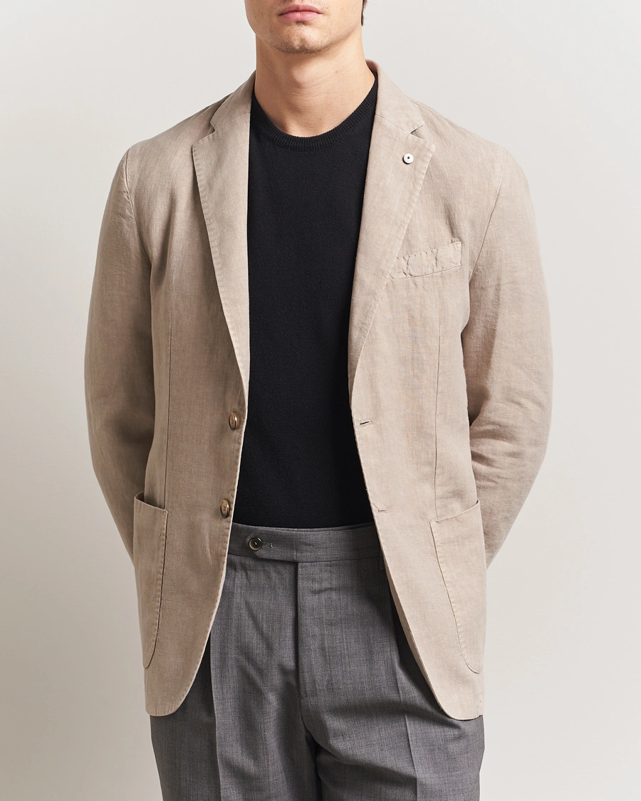 Herr | Kavajer | L.B.M. 1911 | Jack Regular Fit Linen Blazer Beige