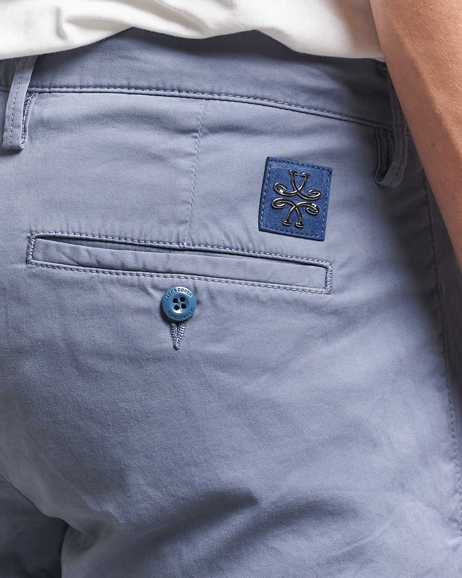 Herr | Byxor | Jacob Cohën | Bobby Cotton Gabardine Chinos Azure