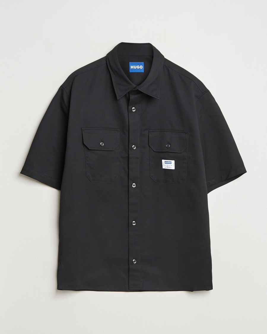 Herr | Skjortor | HUGO | Ekyno Workwear Short Sleeve Shirt Black