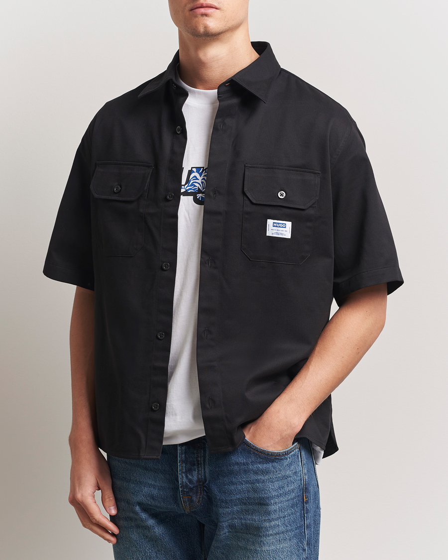 Herr | Skjortor | HUGO | Ekyno Workwear Short Sleeve Shirt Black