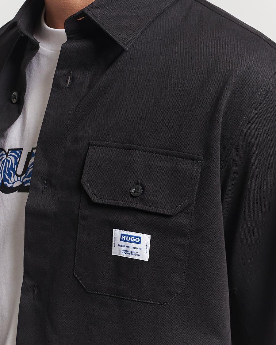 Herr | Skjortor | HUGO | Ekyno Workwear Short Sleeve Shirt Black