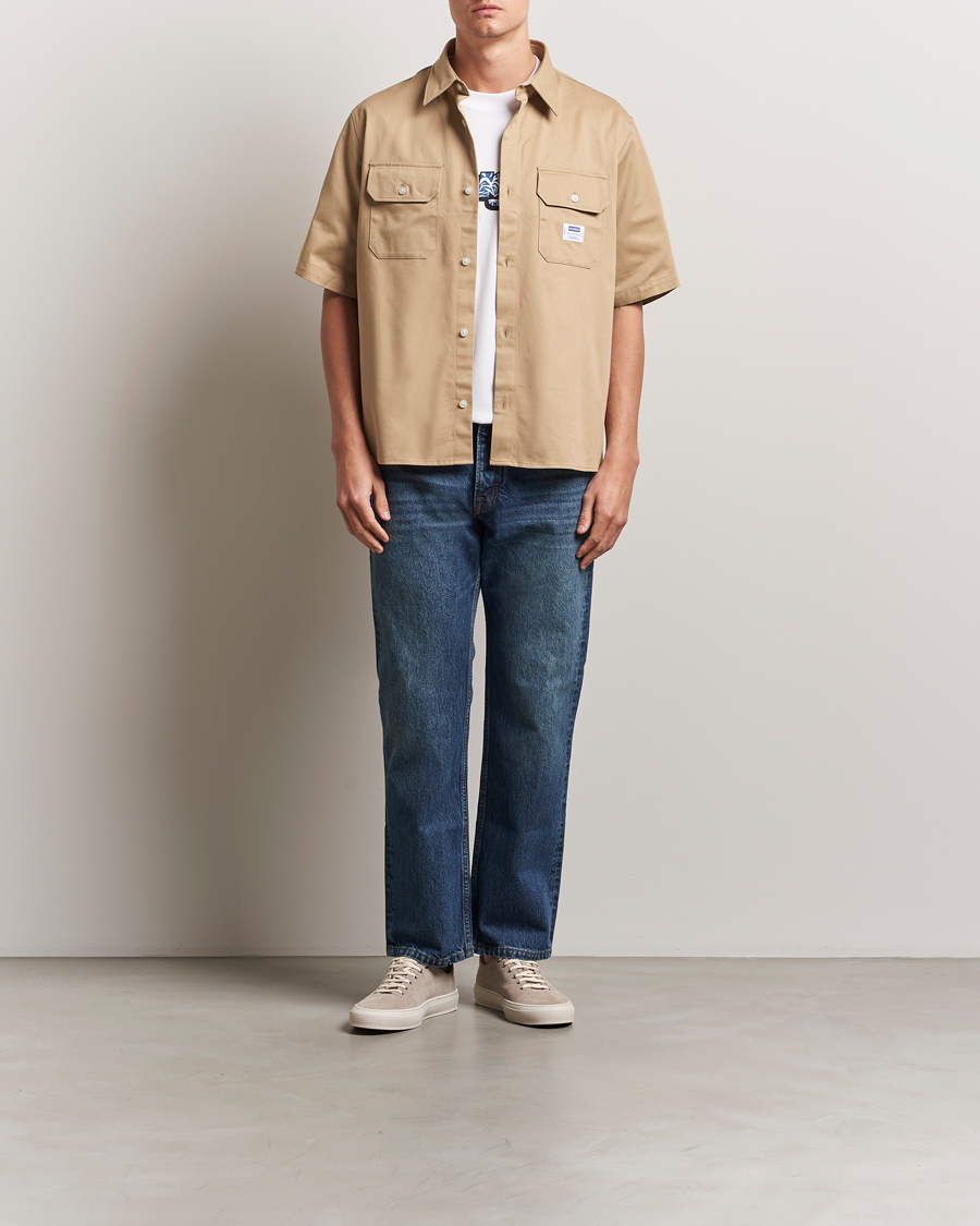 Herr | Skjortor | HUGO | Ekyno Short Sleeve Shirt Medium Beige