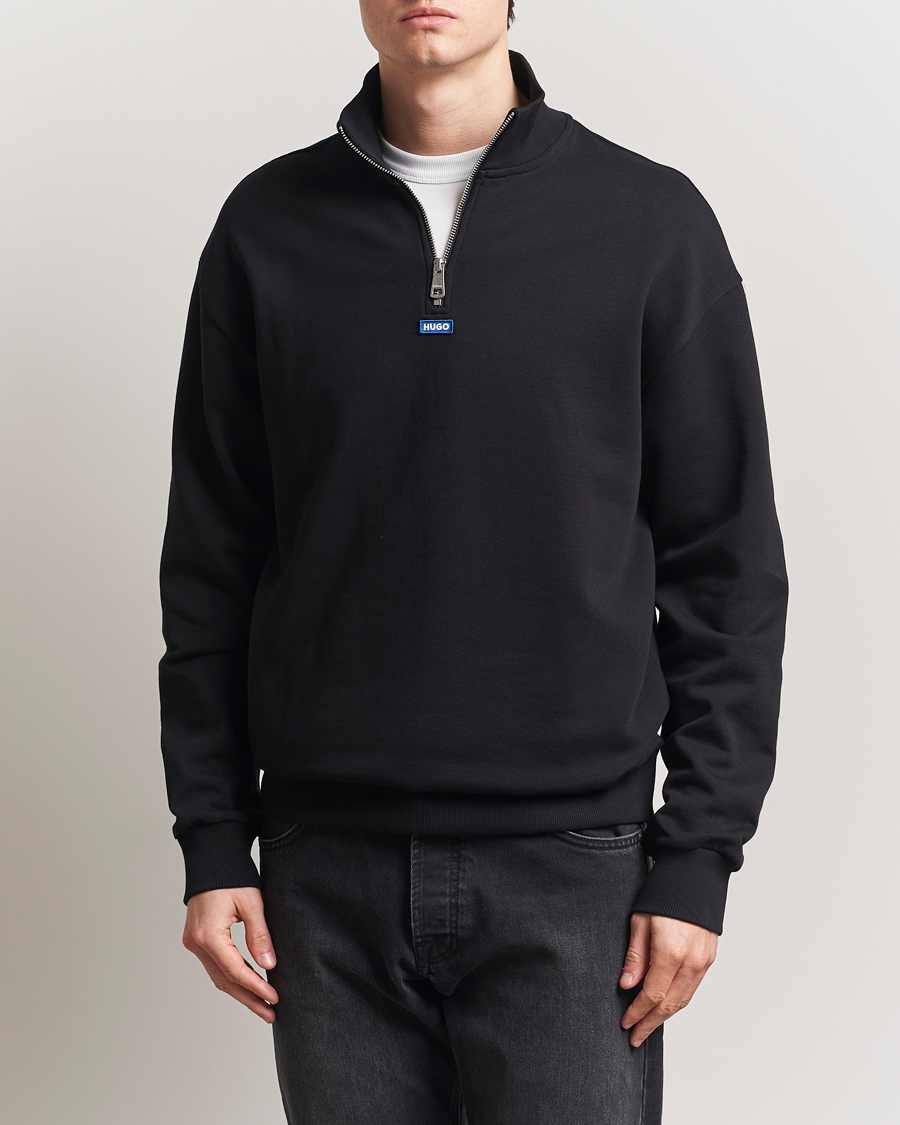 Herr | Tröjor | HUGO | Neeler Half Zip Sweatshirt Black