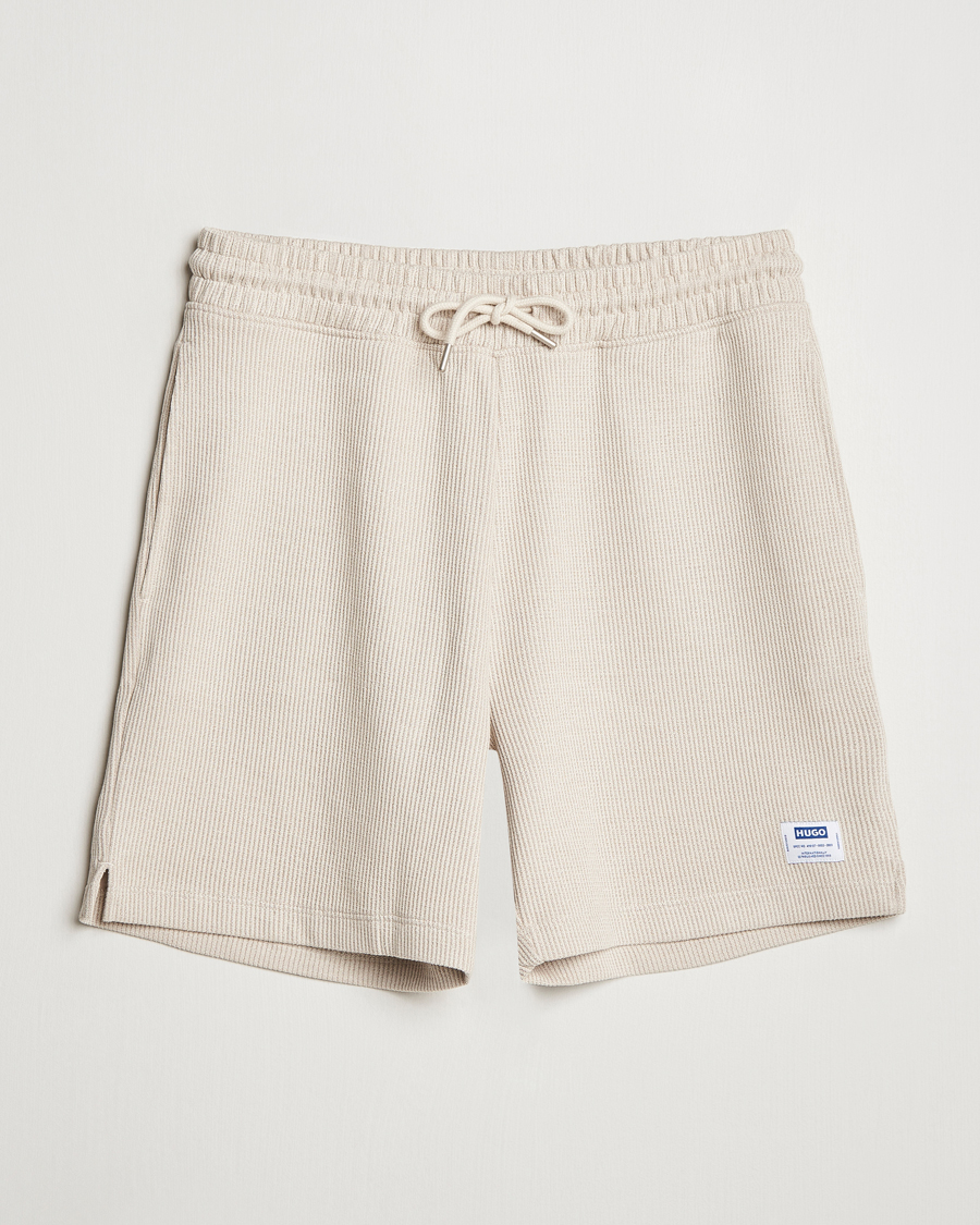 Herr | Shorts | HUGO | Nuwfallo Waffle Sweatshorts Open White