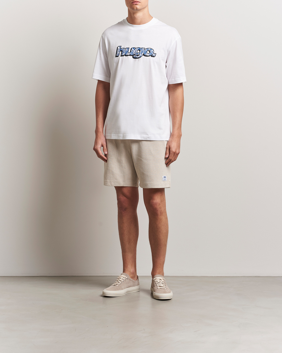 Herr | Shorts | HUGO | Nuwfallo Waffle Sweatshorts Open White