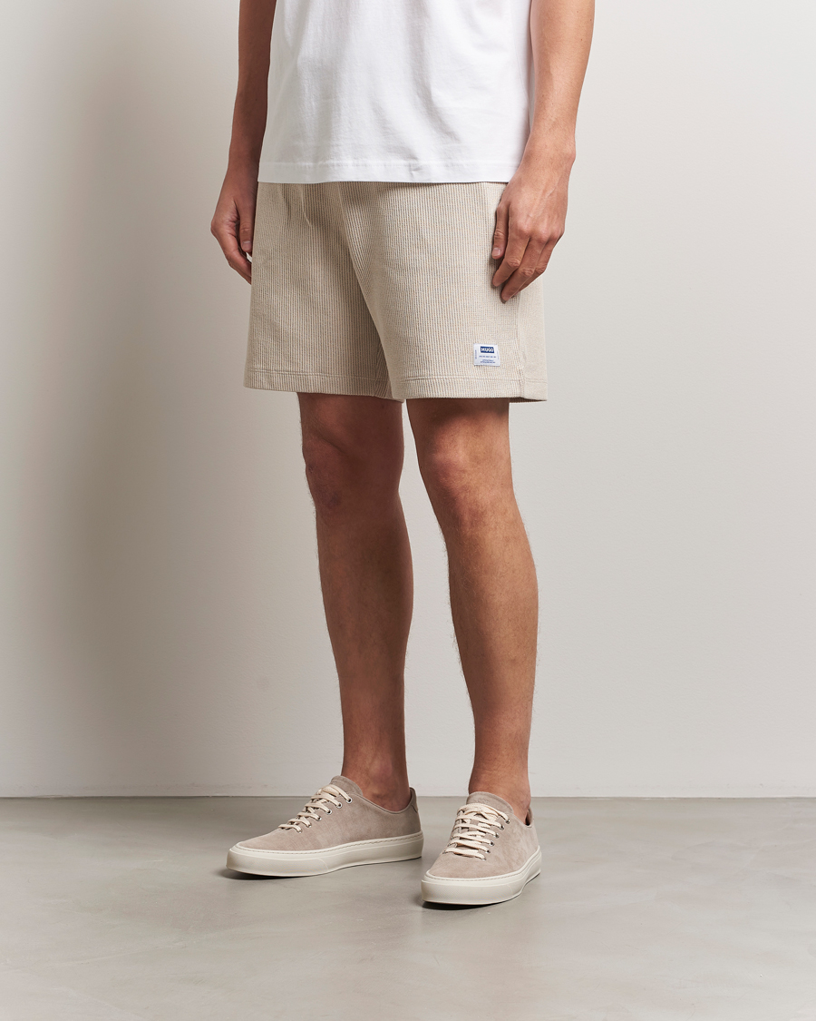 Herr | Shorts | HUGO | Nuwfallo Waffle Sweatshorts Open White