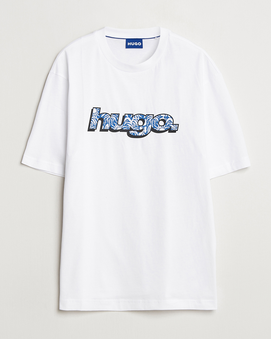 Herr | T-Shirts | HUGO | Nugibol 3D Logo Crew Neck T-Shirt White