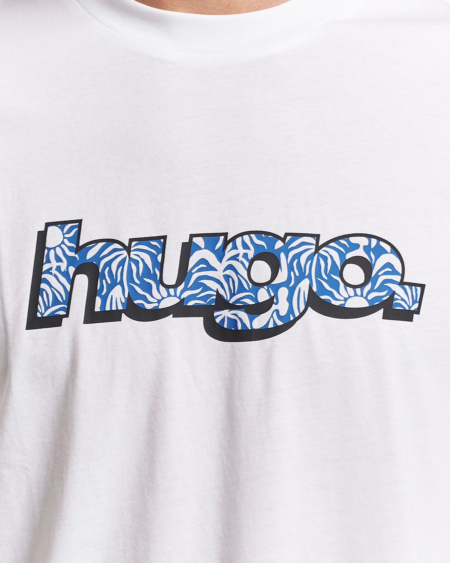 Herr | T-Shirts | HUGO | Nugibol 3D Logo Crew Neck T-Shirt White