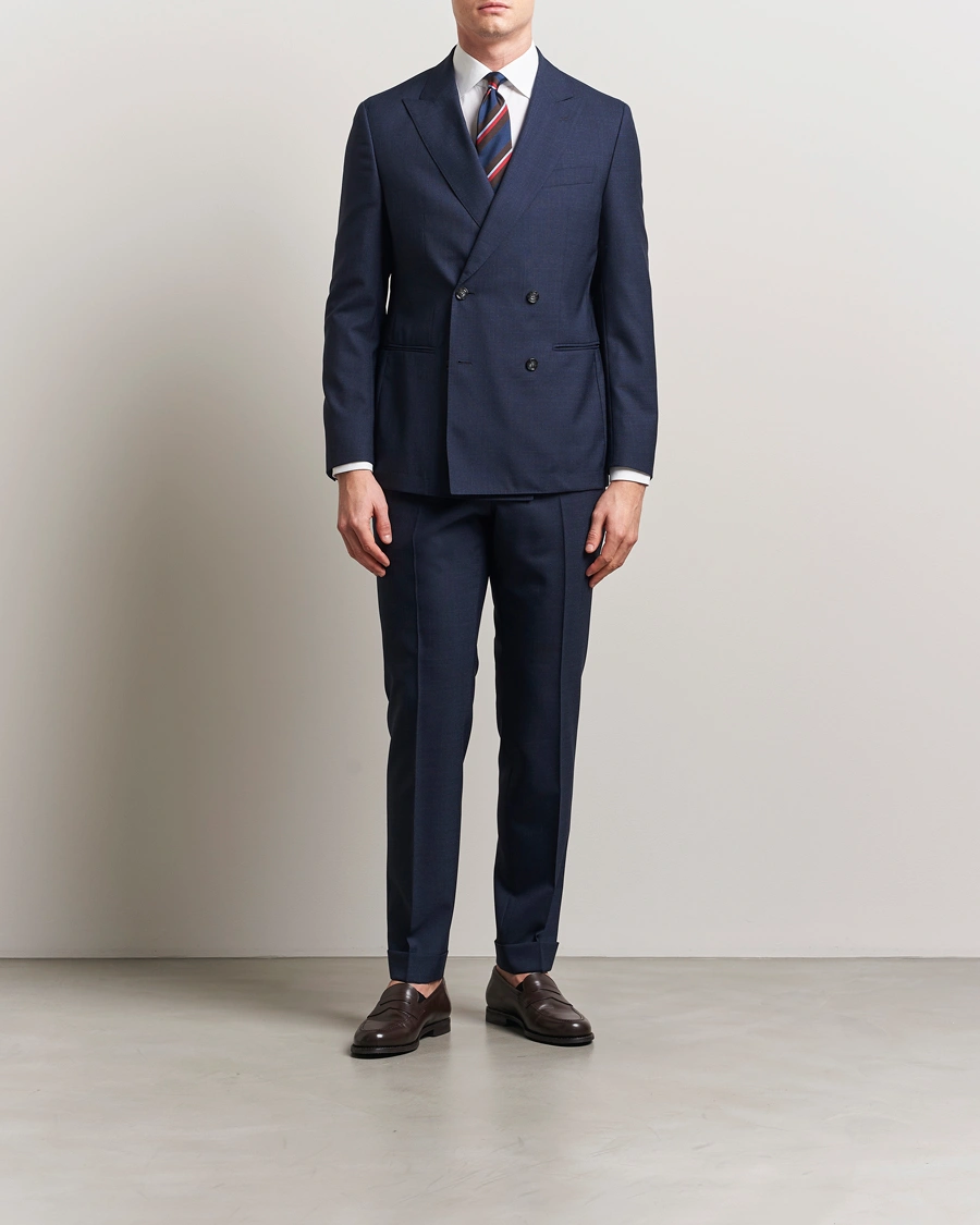 Herr | Kostymer | BOSS BLACK | Huge Wool Double Breasted Suit Navy