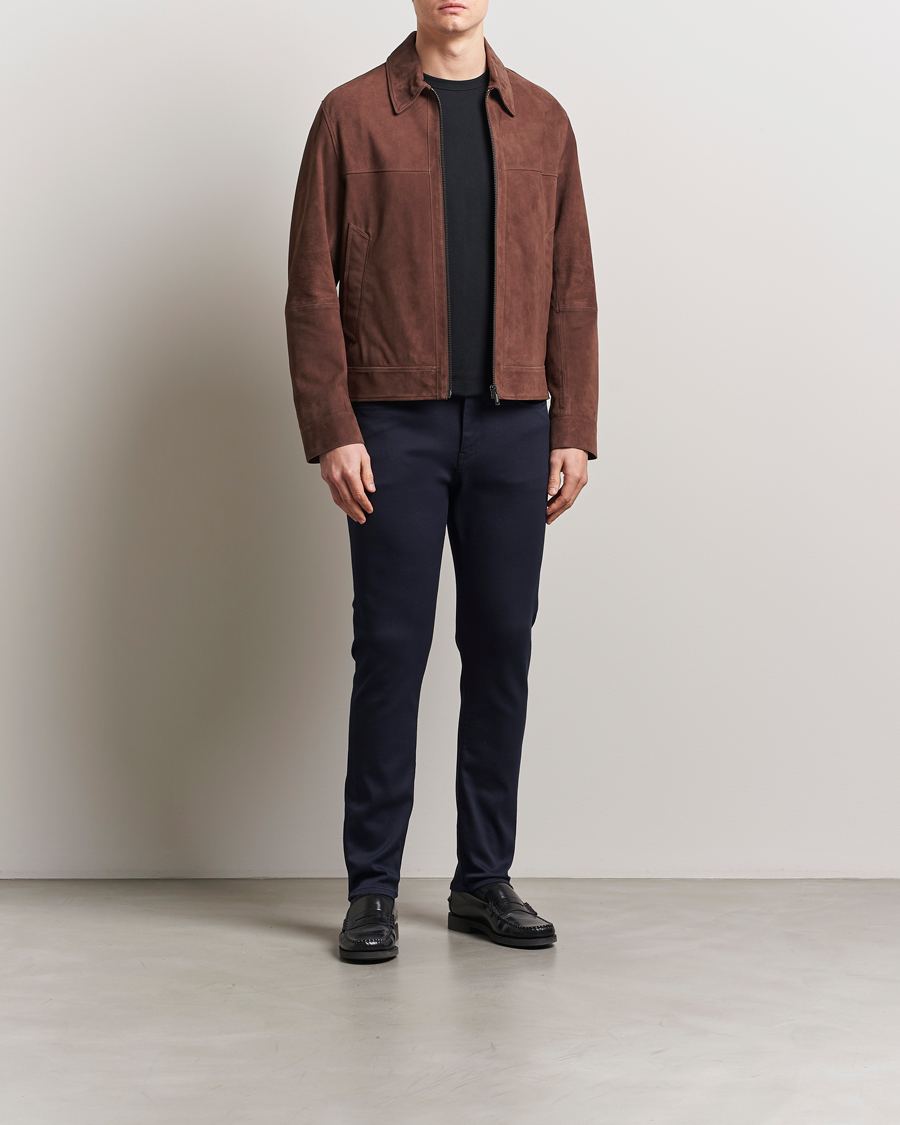 Herr | Jackor | BOSS BLACK | Malbano Suede Jacket Dark Brown