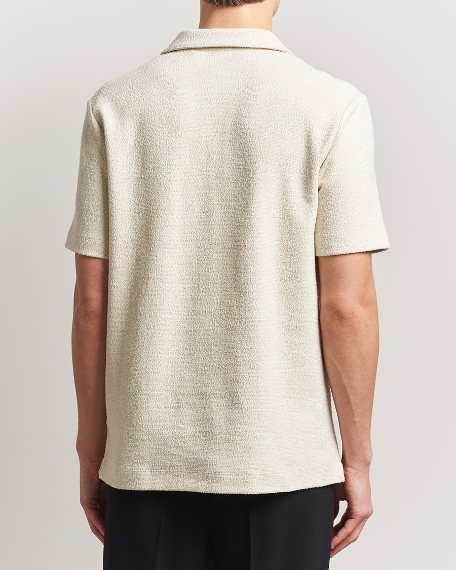Herr | Pikéer | BOSS BLACK | Pye Terry Knitted Polo Open White