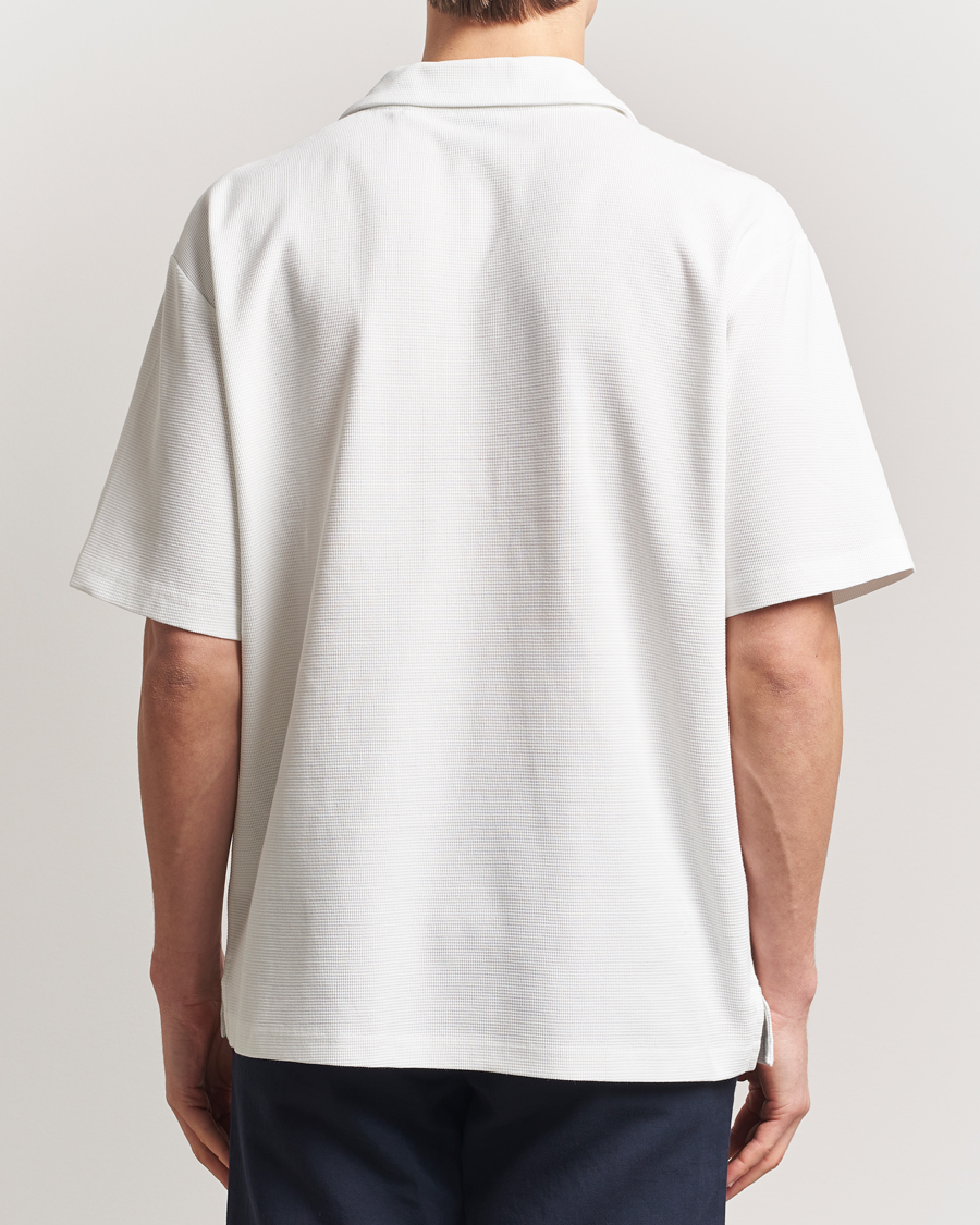 Herr | Skjortor | BOSS ORANGE | Waffle Short Sleeve Shirt Natural