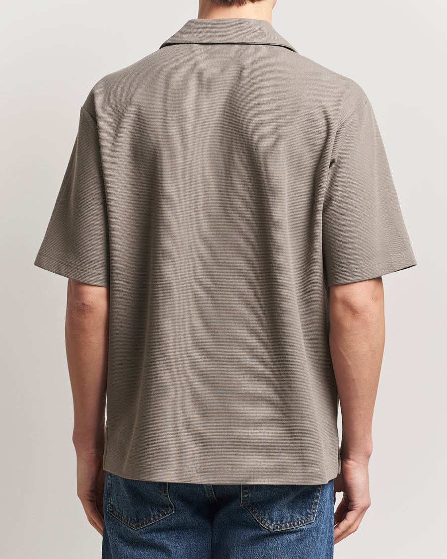 Herr | Skjortor | BOSS ORANGE | Waffle Short Sleeve Shirt Open Beige