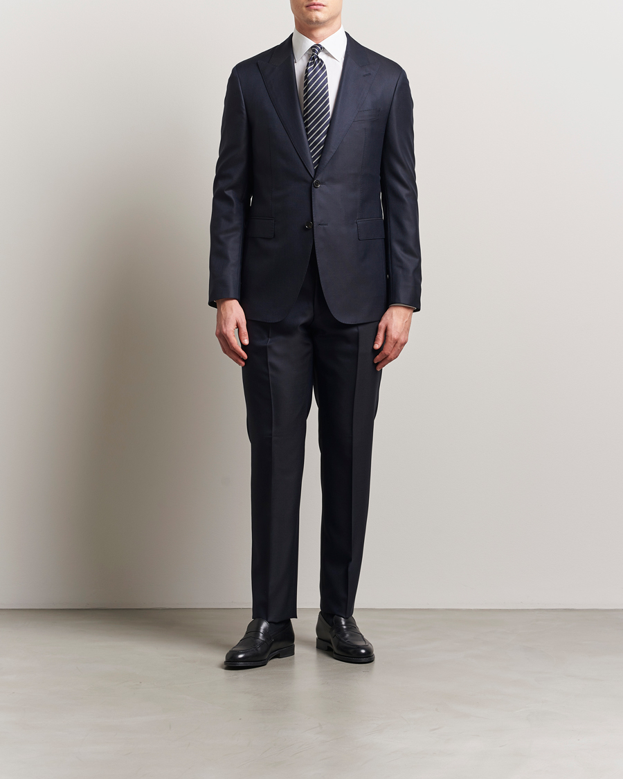 Herr | Kostymer | BOSS CAMEL | Harvers Cotton/Silk Suit Dark Blue