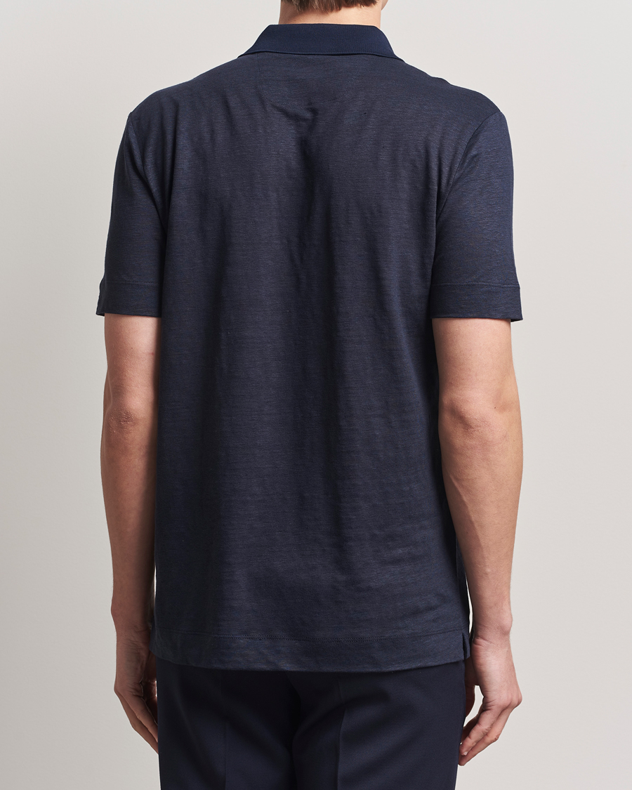 Herr | Pikéer | BOSS CAMEL | Perry Linen Polo Dark Blue