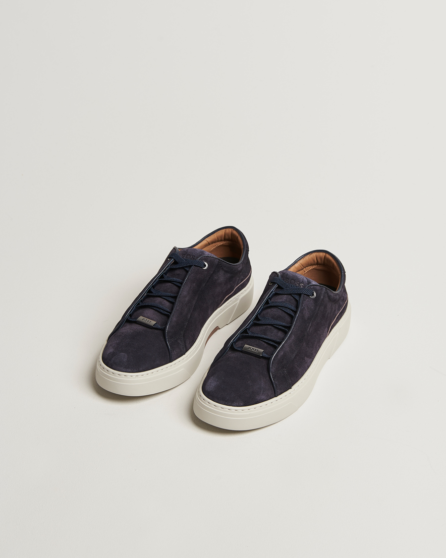 Herr | Sneakers | BOSS CAMEL | Gary Suede Sneaker Dark Blue
