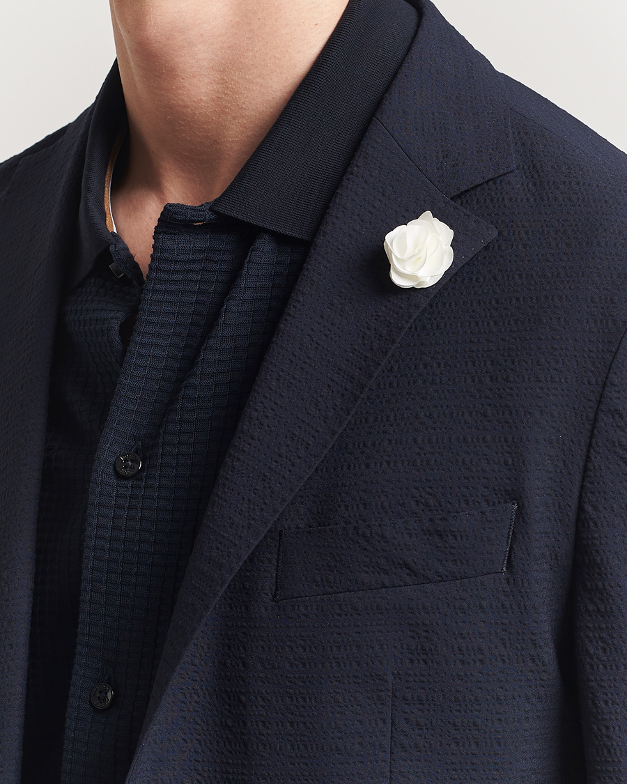 Herr | Kavajer | BOSS BLACK | Hanry Seersucker Patch Pocket Blazer Dark Blue