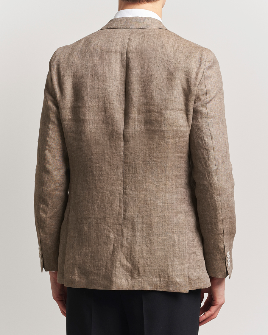 Herr | Kavajer | BOSS BLACK | Huge Linen Peak Lapel Blazer Dark Brown