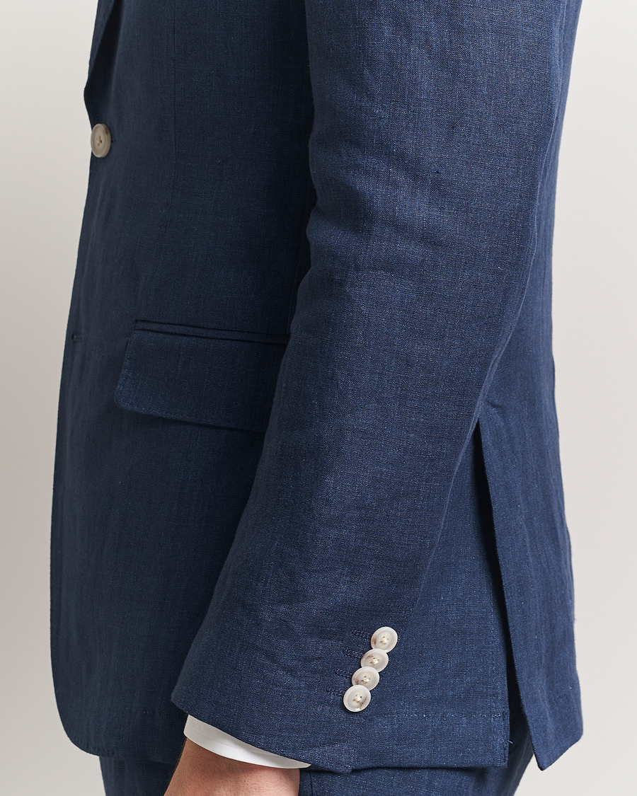 Herr | Kavajer | BOSS BLACK | Huge Linen Peak Lapel Blazer Dark Blue