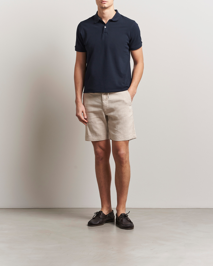 Herr | Shorts | BOSS BLACK | Kane Linen/Cotton Drawstring Shorts Light Beige