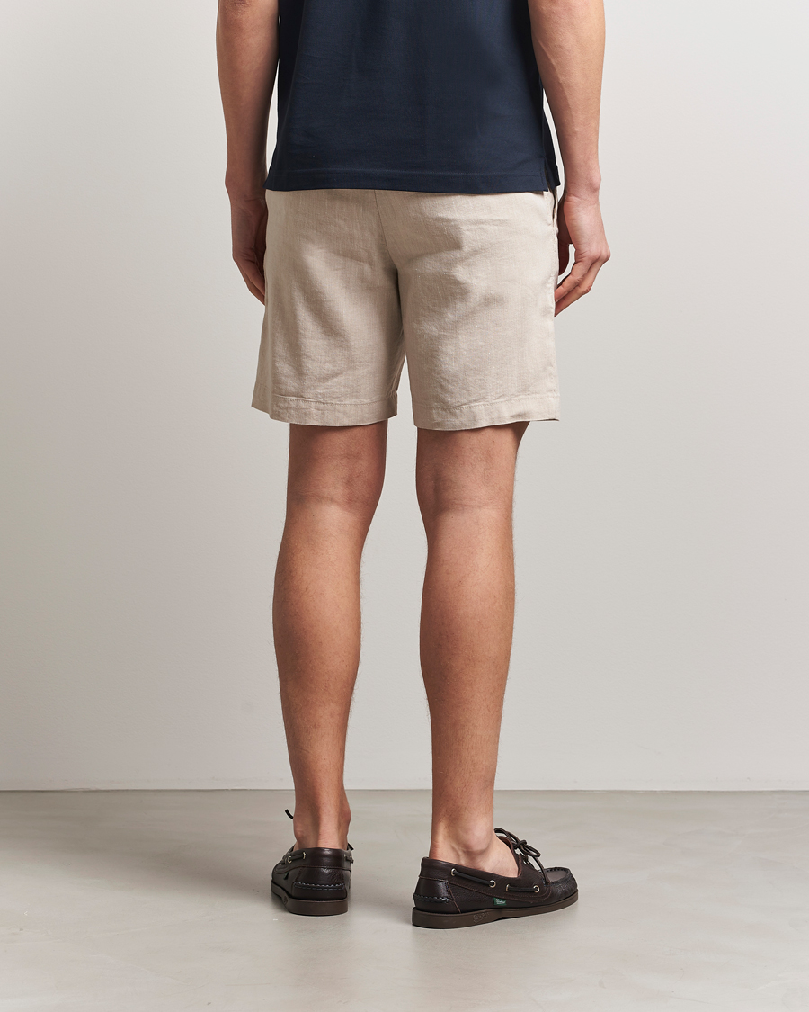 Herr | Shorts | BOSS BLACK | Kane Linen/Cotton Drawstring Shorts Light Beige