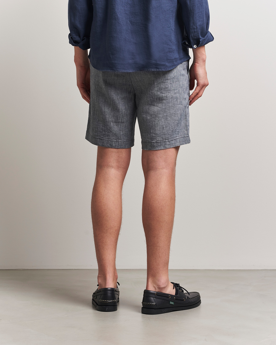 Herr | Shorts | BOSS BLACK | Kane Linen/Cotton Drawstring Shorts Dark Blue