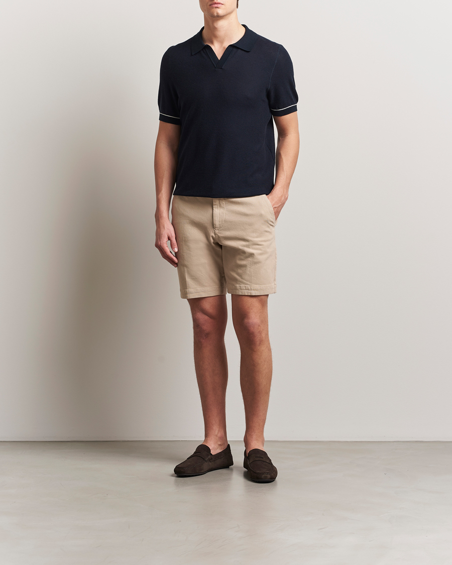 Herr | Shorts | BOSS BLACK | Slice Structured Cotton Shorts Light Beige