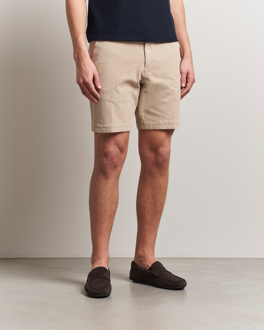 Herr | Shorts | BOSS BLACK | Slice Structured Cotton Shorts Light Beige