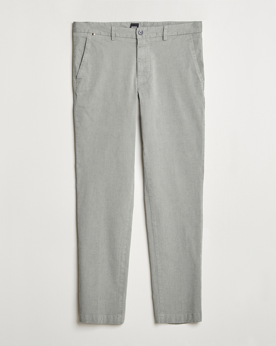 Herr | Byxor | BOSS BLACK | Kaiton Structured Cotton Pants Open White