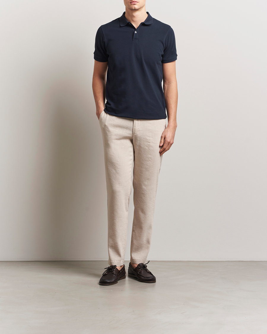 Herr | Byxor | BOSS BLACK | Kane Linen Blend Drawstring Trousers Light Beige