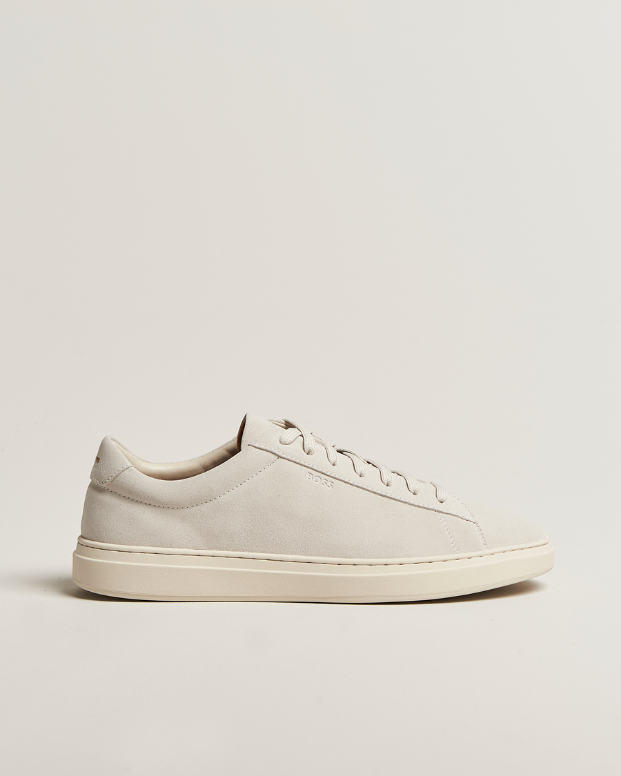 Herr | Sneakers | BOSS BLACK | Kieran Suede Sneaker Open White