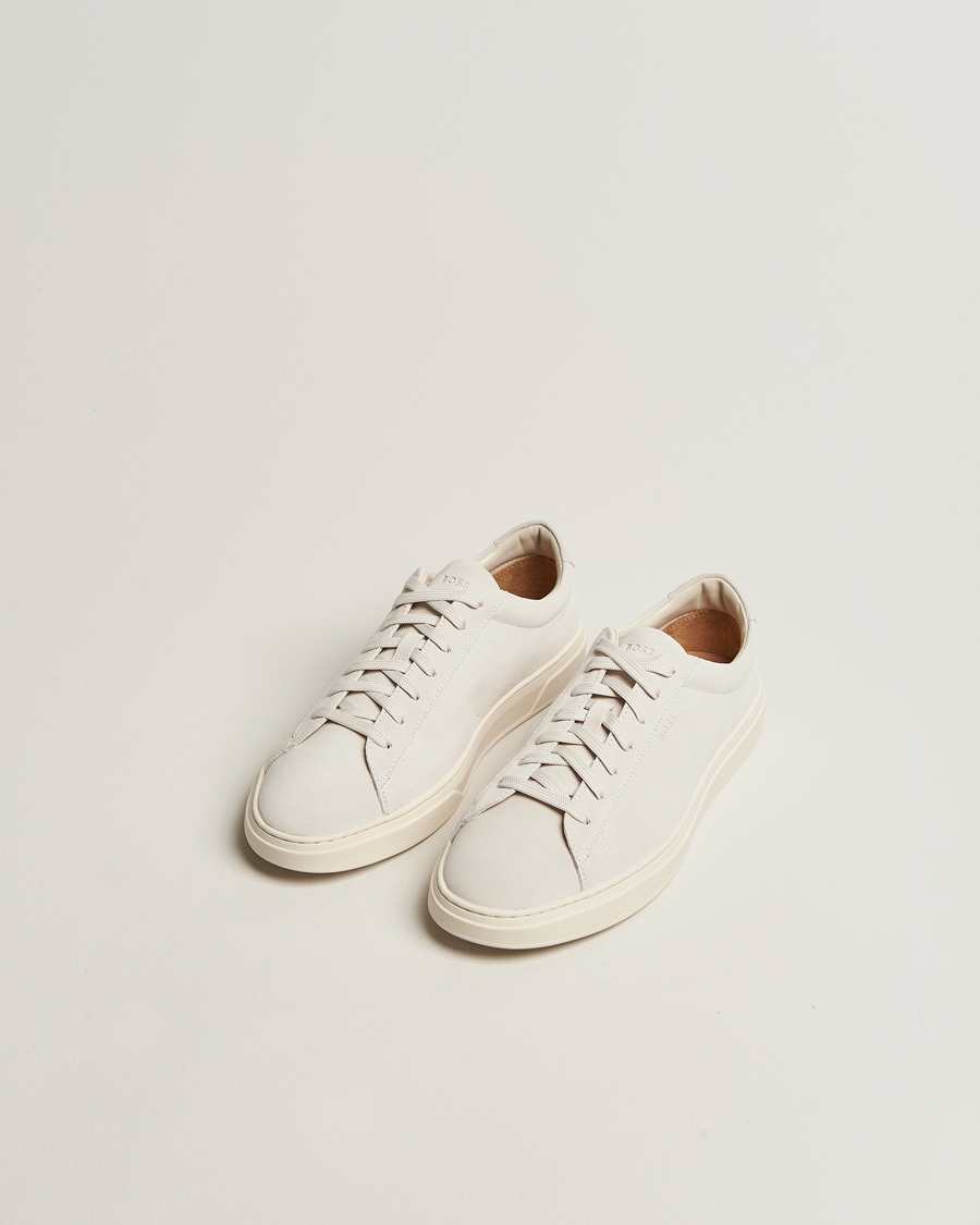Herr | Sneakers | BOSS BLACK | Kieran Suede Sneaker Open White