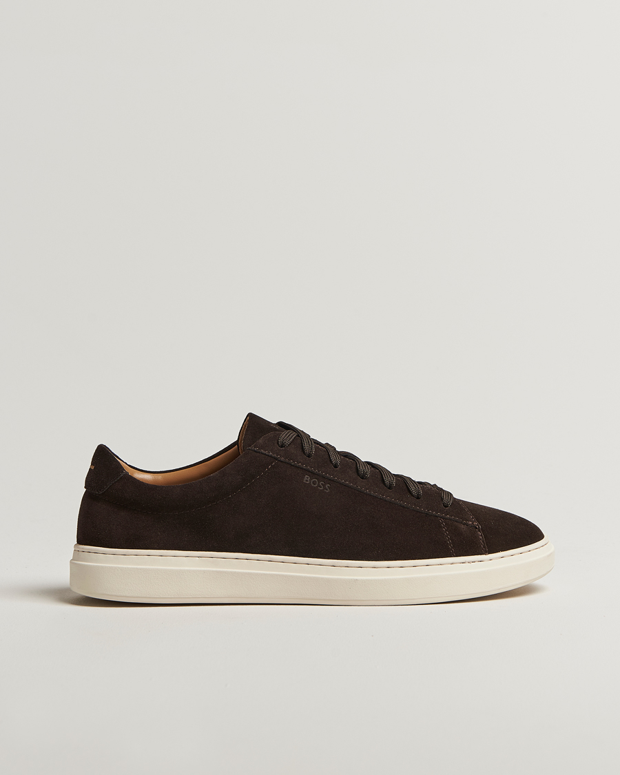 Herr | Sneakers | BOSS BLACK | Kieran Suede Sneaker Dark Brown