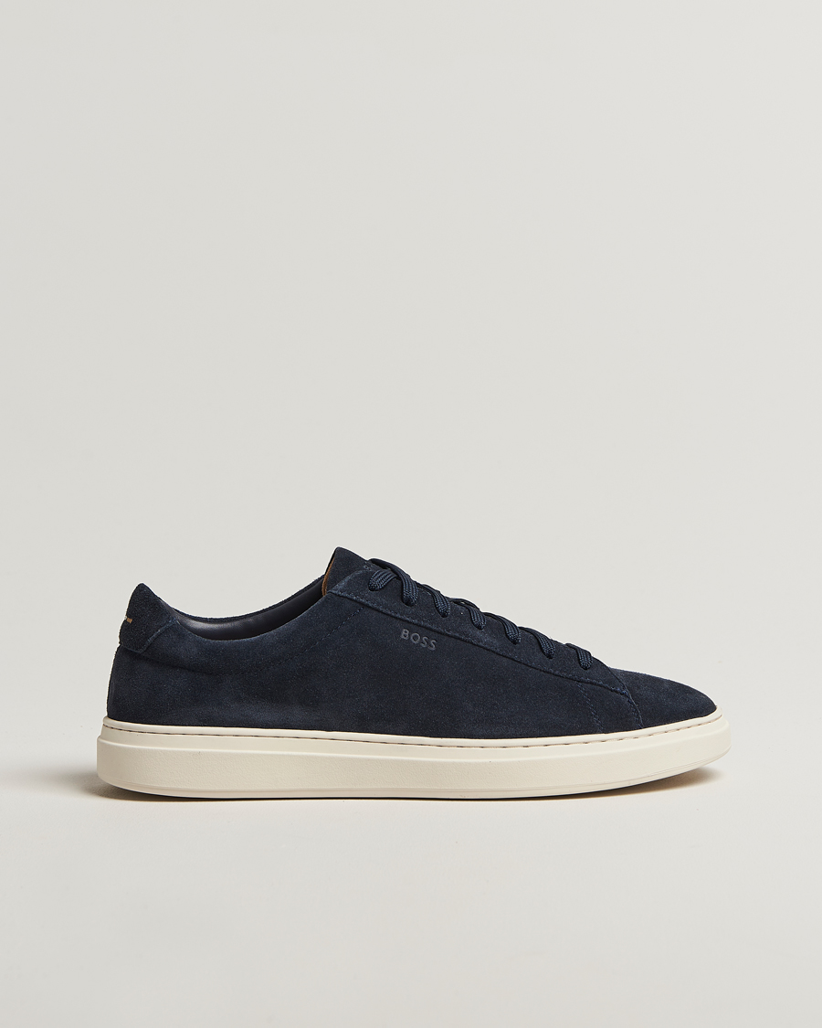 Herr | Sneakers | BOSS BLACK | Kieran Suede Sneaker Dark Blue