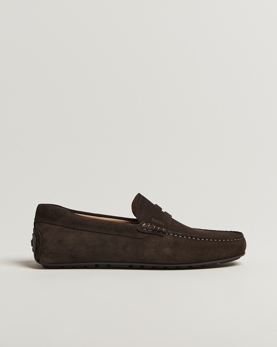 Herr | Loafers | BOSS BLACK | Noel Suede Moccasin Dark Brown