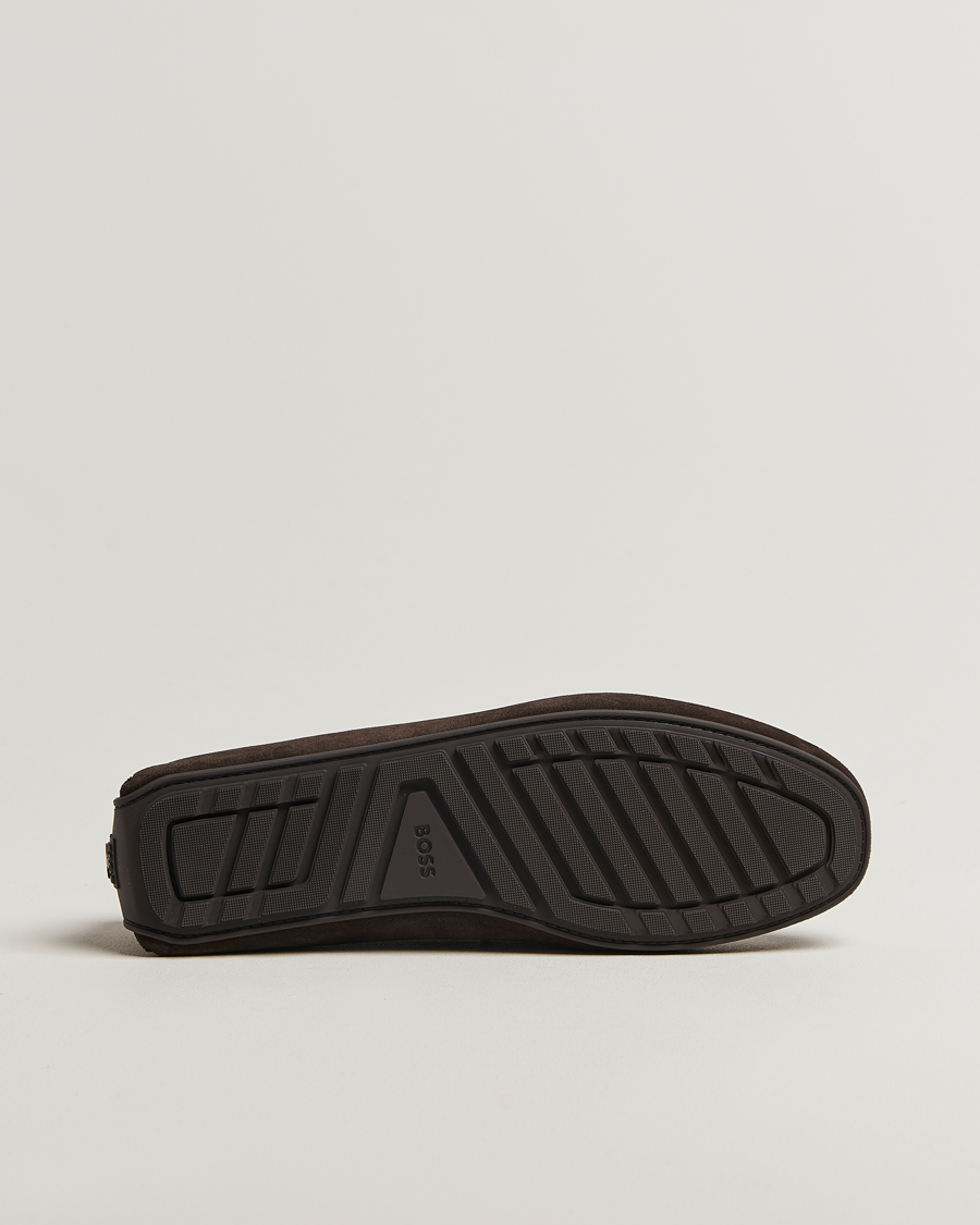 Herr | Loafers | BOSS BLACK | Noel Suede Moccasin Dark Brown