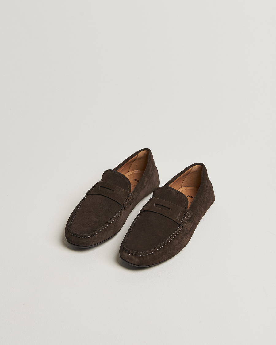 Herr | Loafers | BOSS BLACK | Noel Suede Moccasin Dark Brown