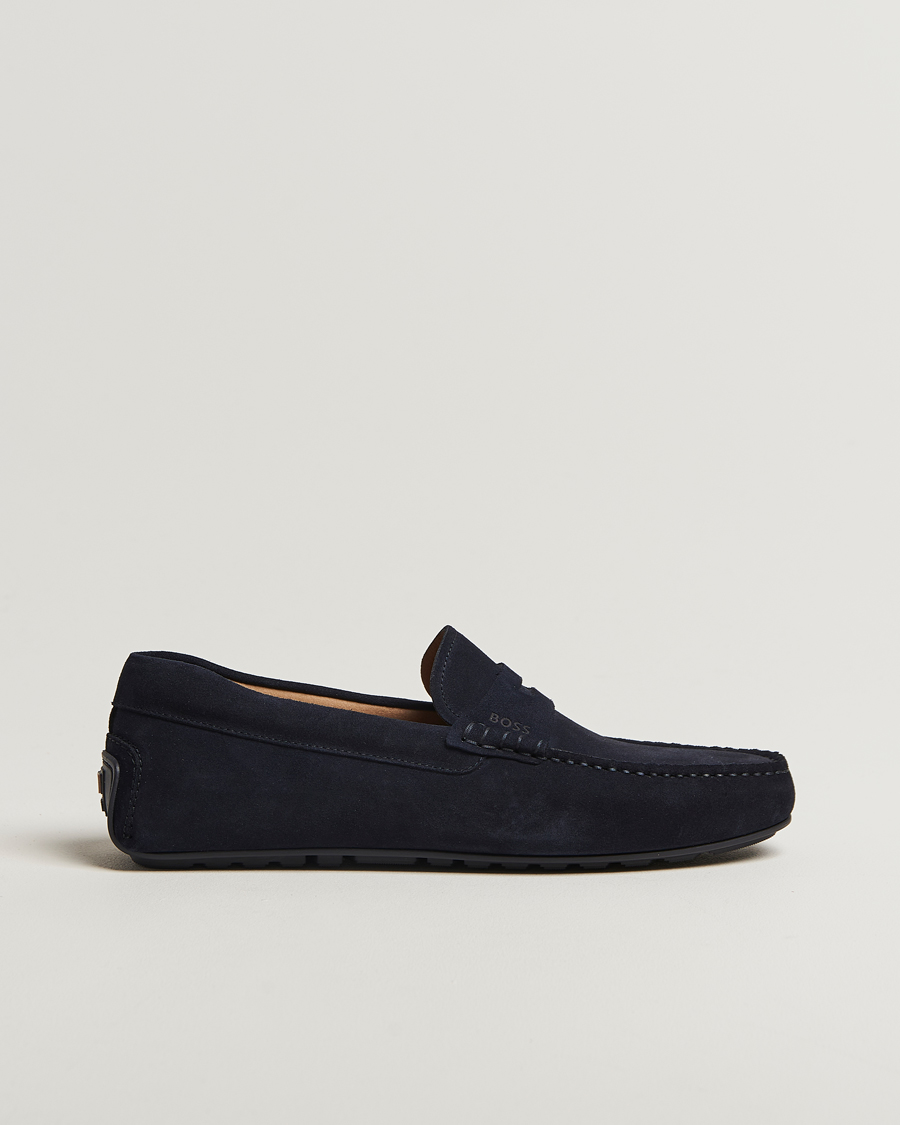 Herr | Loafers | BOSS BLACK | Noel Suede Moccasin Dark Blue
