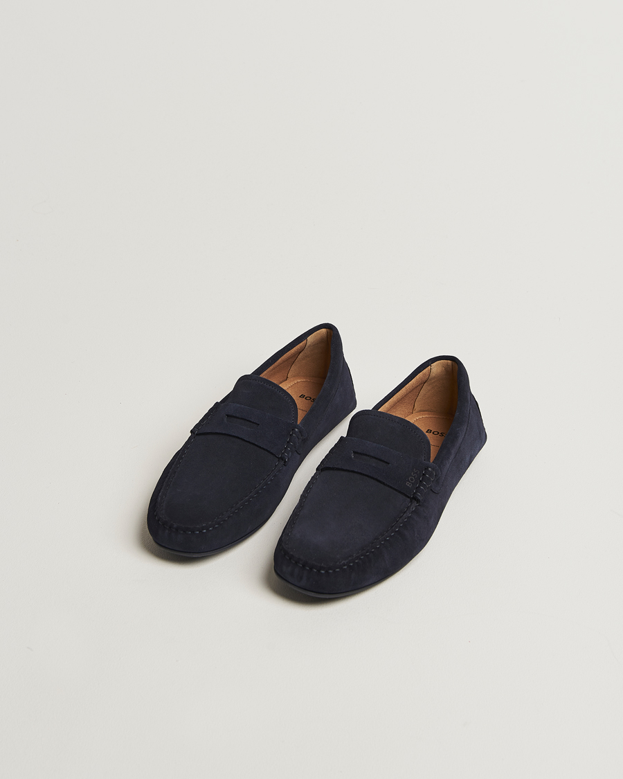 Herr | Loafers | BOSS BLACK | Noel Suede Moccasin Dark Blue