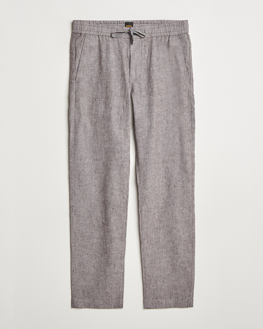 Herr | Byxor | BOSS ORANGE | Sanderson Linen Pants Open Brown