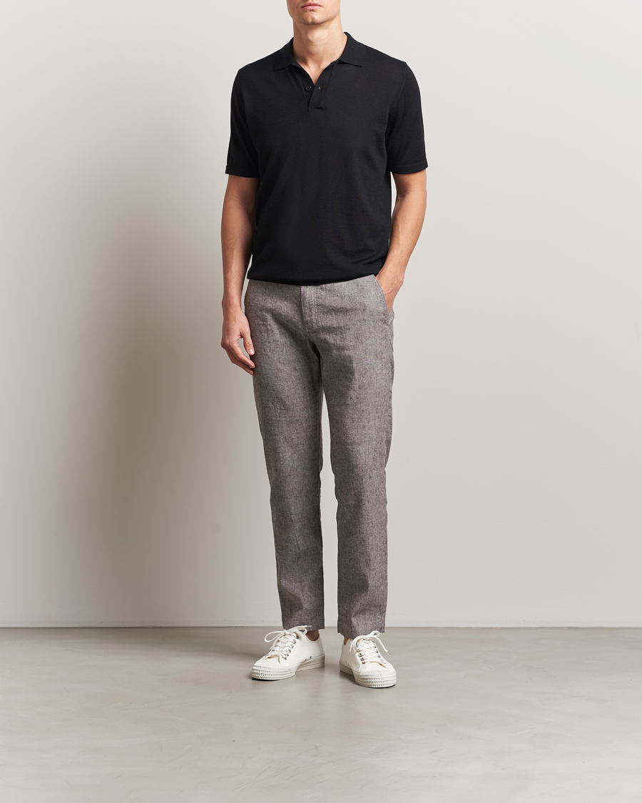 Herr | Byxor | BOSS ORANGE | Sanderson Linen Pants Open Brown