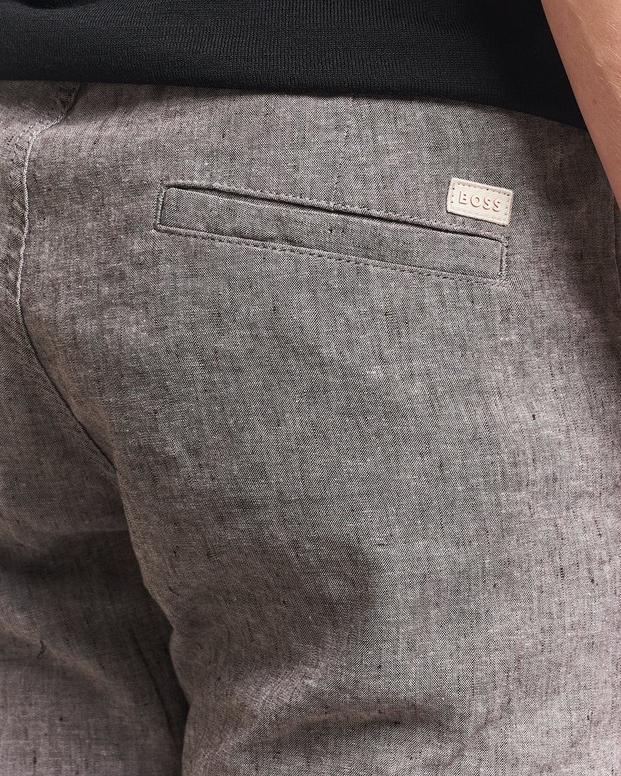 Herr | Byxor | BOSS ORANGE | Sanderson Linen Pants Open Brown