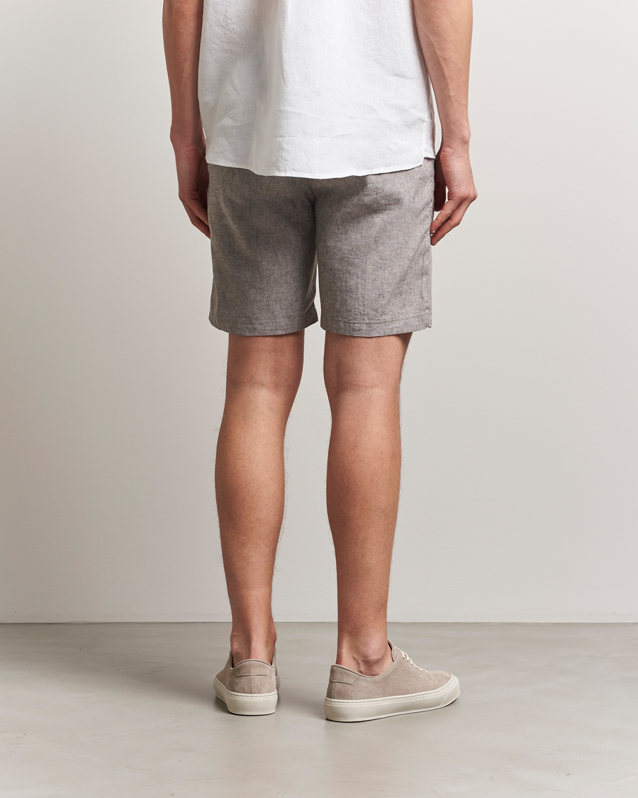Herr | Shorts | BOSS ORANGE | Tapered Linen Chino Drawstring Shorts Open Beige