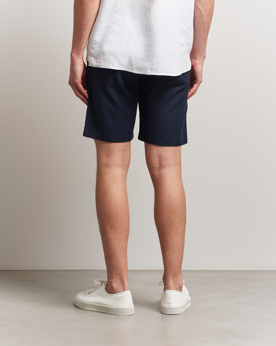 Herr | Shorts | BOSS ORANGE | Tapered Linen Chino Drawstring Shorts Dark Blue