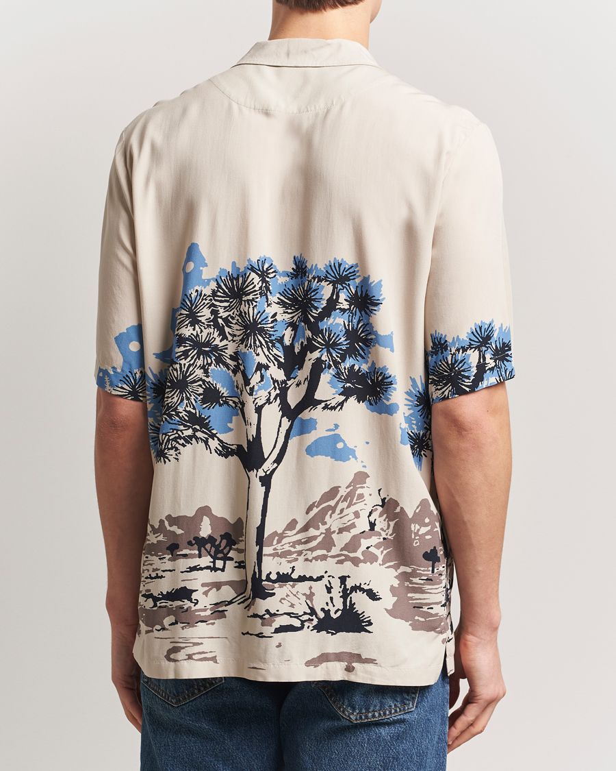 Herr | Skjortor | BOSS ORANGE | Rayer Printed Short Sleeve Shirt Light Beige